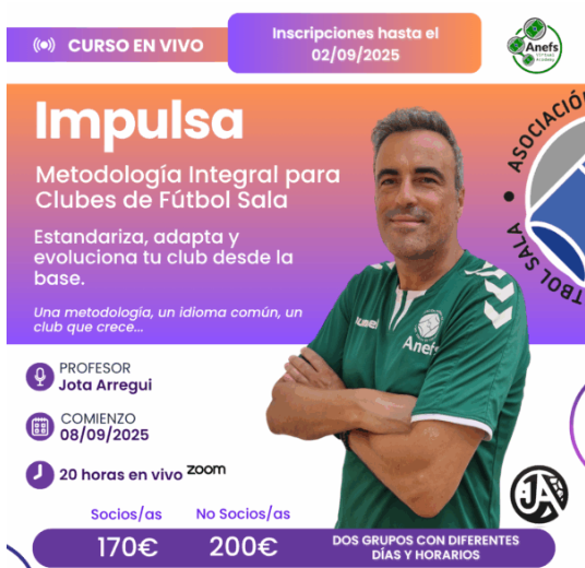 Curso Impulsa, metodología Integral para Clubes de Fútbol Sala
